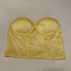 Yellow Bustier crop top - NWOT